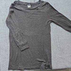 J. Crew Dark Gray Linen Top